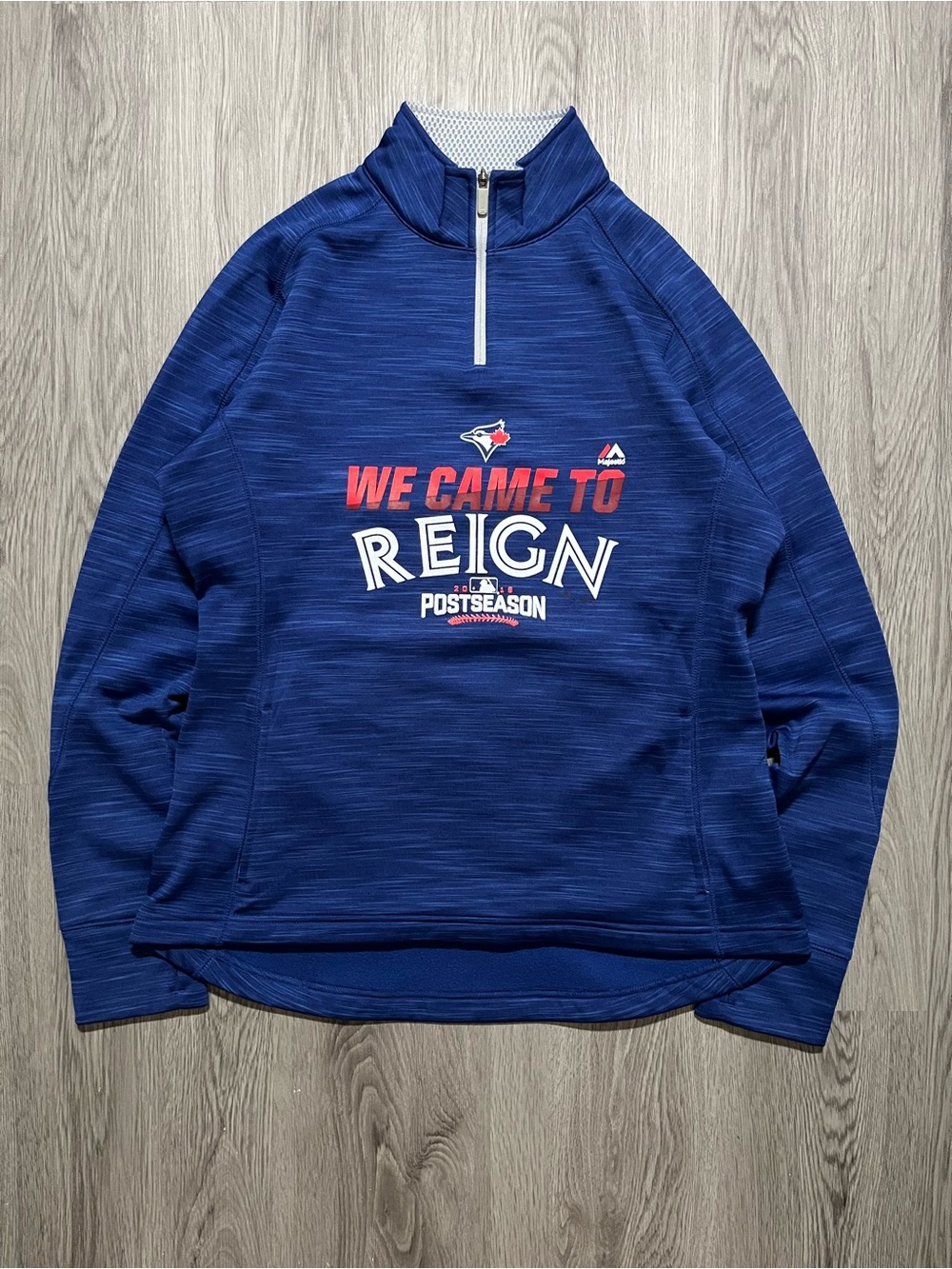 Toronto Blue Jays, Majestic Therma base women’s quarter zip sweater MLB baseball